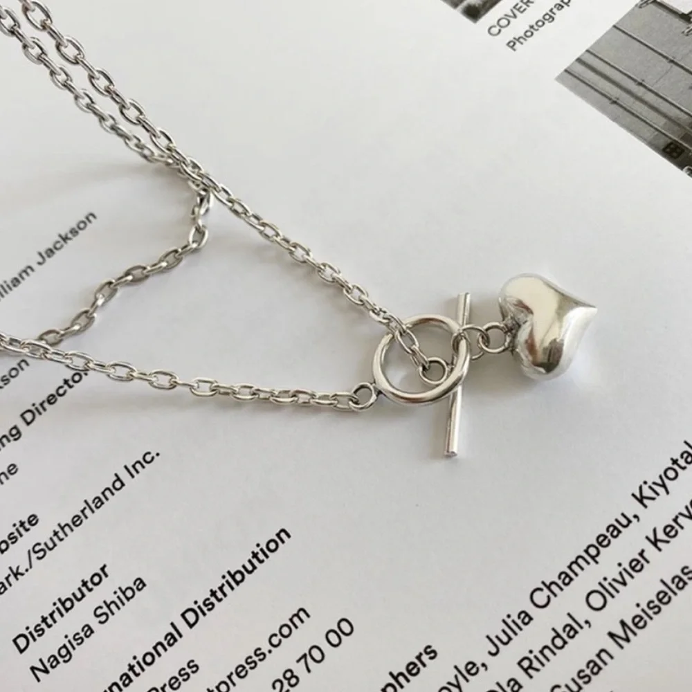 NEW LOVE HEART 925 STERLING SILVER NECKLACE, NICE NECKLACE, CUTE NECKLACE - Picture 5 of 6